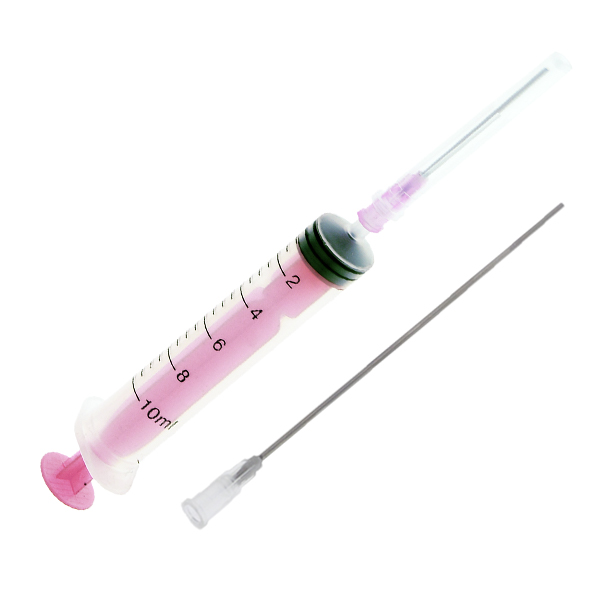 1 x Light Magenta 10ml syringe with needles